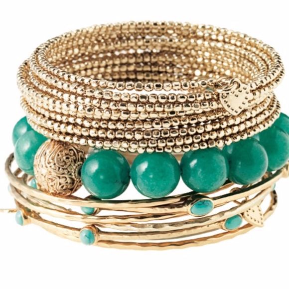 stella & dot ~ gold bardot spiral bangle bracelet - Picture 4 of 9